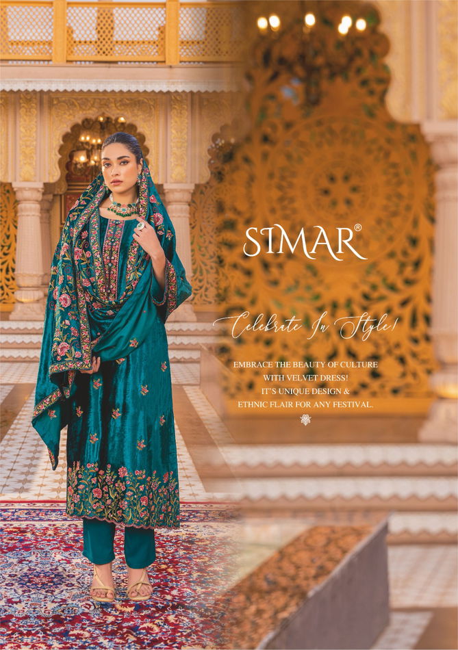 Libas E Khaas By Glossy Embroidery Viscose Velvet Wholesale Price In Surat